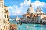 Fototapeta Wenecja, widok kanał grande i bazylika świętego maria della sa