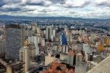 Fototapeta Widok San Paolo linia horyzontu od banesco budynku, Brazylia