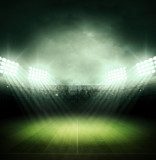 Fototapeta Wieczorny blask piłkarskiego stadionu