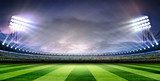 Fototapeta Wieczorny blask stadionu z trybunami