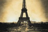 Fototapeta Wieża Eiffla w sepii w stylu vintage / retro