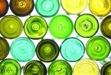 Fototapeta Witraż z kolorowych butelek 