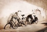 Fototapeta Włoski styl - rowery oparte o ścianę