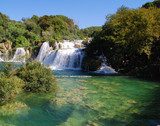 Fototapeta Wodospady na rzece Krka. Dalmacja, Chorwacja.