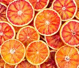 Fototapeta Wzór z czerwonych sycylijskich pomarańczy.