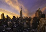 Fototapeta Zachód słońca nad Manhattan, Nowy Jork