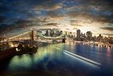 Fototapeta Zadziwiający Nowy Jork pejzaż miejski brać po zmierzchu -