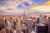 Fototapeta Zmierzchu widok patrzeje nad midtown Manhattan Nowy Jork miasto