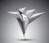 Obraz 3D siatki nowożytnego stylu abstrakcjonistyczny tło, origami futurystyczny tem