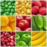 Obraz Kolaż świeżych owoców i warzyw