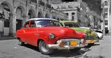 Obraz Kolorowa panorama samochodów Hawana