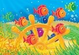 Obraz Kolorowe rybki na dnie oceanu