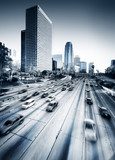 Obraz Senny puls metropolii w błękitach