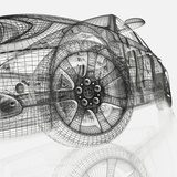 Obraz Szkic techniczny – projekt samochodu