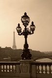 Obraz Vintage latarni na moście Aleksandra III (Paryż, Francja).