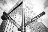 Obraz Wall Street i Broadway podpisują wewnątrz Manhattan, Nowy Jork, usa