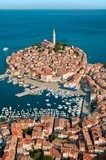 Obraz Widok z lotu ptaka Rovinj-Istria w lecie.