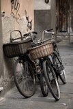 Obraz Włoscy w starym stylu bicykle w Lucca, Tuscany