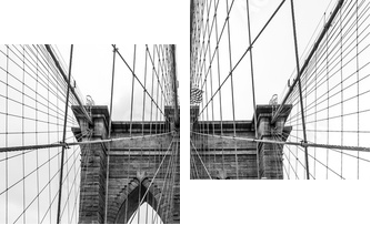 Sławny most brooklyński w Miasto Nowy Jork - Obraz dwuczęściowy, Dyptyk