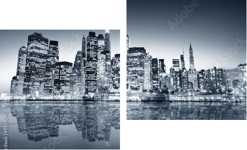 Nowy Jork manhattan - Obraz dwuczęściowy, Dyptyk