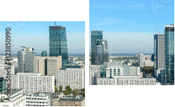 Warszawa, panorama miasta - Obraz dwuczęściowy, Dyptyk
