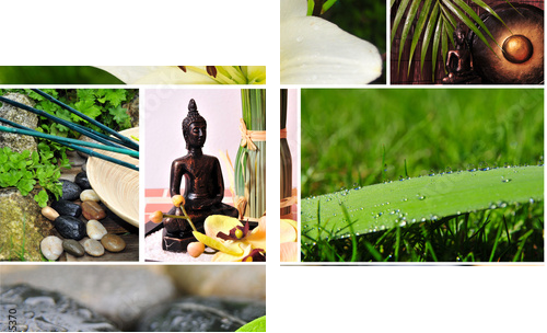 Wellness Asian Spa - Obraz dwuczęściowy, Dyptyk