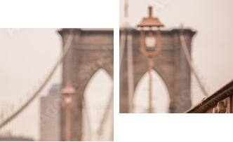 Nowojorski most w promieniach słońca - Obraz dwuczęściowy, Dyptyk