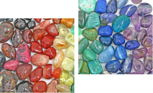 Minerały w kolorach tęczy - Obraz dwuczęściowy, Dyptyk