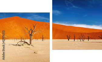Pustynia Namib, Sossusvlei, Namibia - Obraz dwuczęściowy, Dyptyk