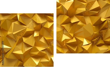 Jasne, złote, wspaniałe tło. 3D ilustracja, 3D ren - Obraz dwuczęściowy, Dyptyk