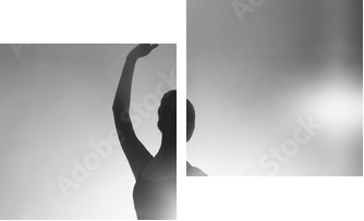 sylwetka baleriny - Obraz dwuczęściowy, Dyptyk