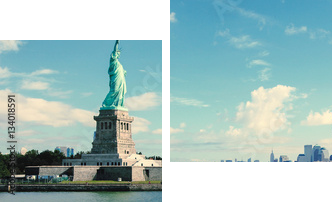 Panorama na Manhattan, Nowy Jork - Obraz dwuczęściowy, Dyptyk