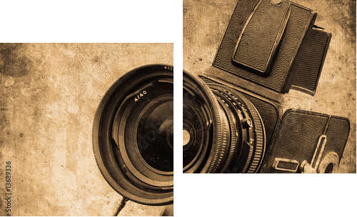 aparat fotograficzny - Obraz dwuczęściowy, Dyptyk