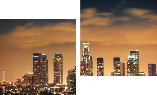 Downtown Los Angeles skyline - Obraz dwuczęściowy, Dyptyk