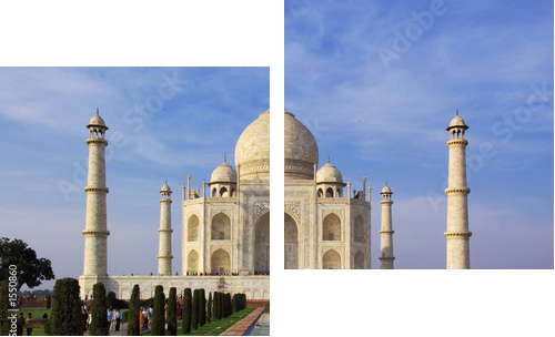 Tadż Mahal - indyjski nowy cud świata - Obraz dwuczęściowy, Dyptyk