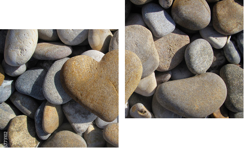 Kojąca terapia kamiennego podłożą - Obraz dwuczęściowy, Dyptyk