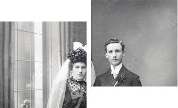 Brautpaar 1912 - para ślubna 1912 - Obraz dwuczęściowy, Dyptyk