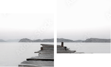 Jetty do Mountain Lake - Obraz dwuczęściowy, Dyptyk