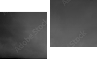 widok na molo w kolorze czarnym - Obraz dwuczęściowy, Dyptyk