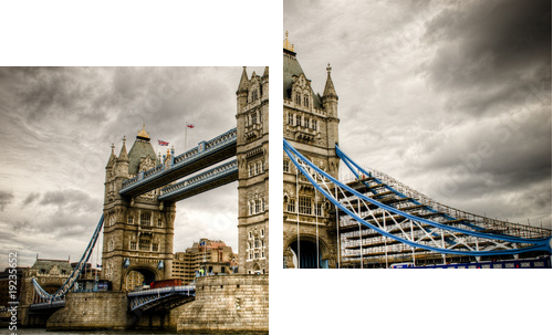 Wieża most - Obraz dwuczęściowy, Dyptyk