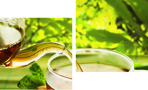 Herbata z trzcinowym cukrem - Obraz dwuczęściowy, Dyptyk