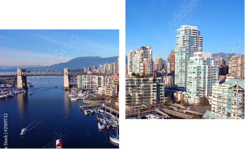 port w Vancouver - Obraz dwuczęściowy, Dyptyk