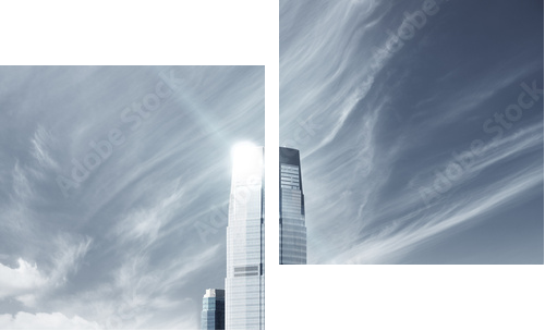 Przyszłe miasto - miasto newyork - Obraz dwuczęściowy, Dyptyk