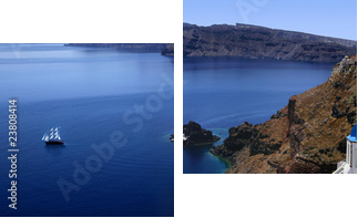 Santorini - Obraz dwuczęściowy, Dyptyk