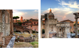 Rzym hdr panoramiczny widok - Obraz dwuczęściowy, Dyptyk
