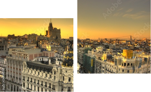 Budynek Metropolis w Madrycie - Obraz dwuczęściowy, Dyptyk