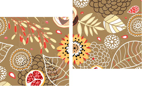 Jesień tekstury - Obraz dwuczęściowy, Dyptyk