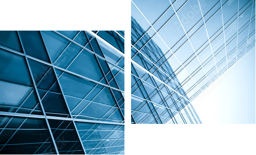 Nowoczesna architektura – budynek ze szkła - Obraz dwuczęściowy, Dyptyk