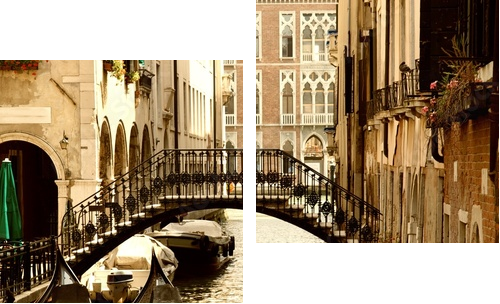 Wenecja - podróż gondolą - Obraz dwuczęściowy, Dyptyk