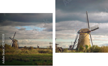 kinderdijk - Obraz dwuczęściowy, Dyptyk